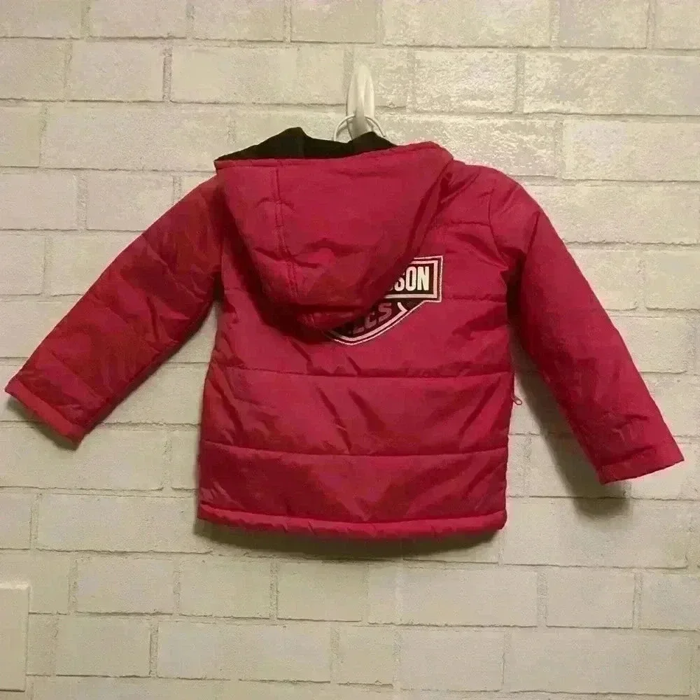 Harley Davidson pink toddler zip up jacket size 2T